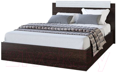 Двуспальная кровать МебельЭра Эко 1600 (венге/лоредо)