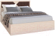 Полуторная кровать МебельЭра Николь 1400 (шимо/лиственница темная) - 