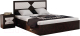 Полуторная кровать МебельЭра Николь 1400 (венге/лиственница светлая) - 