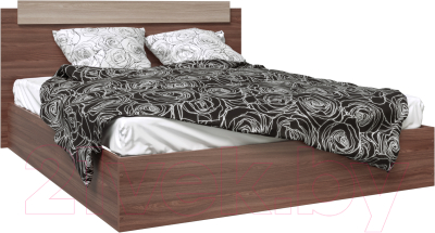 Двуспальная кровать МебельЭра Эко 1600 (ясень шимо)