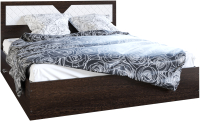 Двуспальная кровать МебельЭра Николь 1600 (венге/лиственница светлая) - 