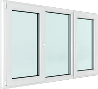 Окно ПВХ Brusbox Roto NX Поворотно-откидное 2 створки по краям 2 стекла (1050x1650x60) - 