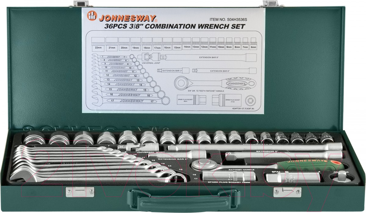 Набор головок слесарных Jonnesway S04H3536S