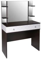 Туалетный столик с зеркалом МебельЭра Николь (венге/листвиница светлая) - 