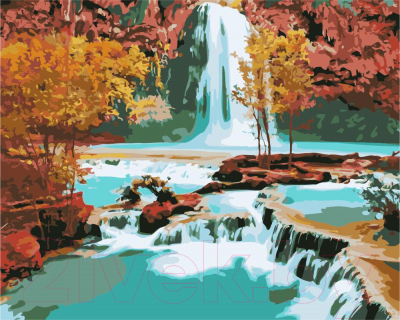 

Картина по номерам PaintBoy, Водопад осенью / GX7253