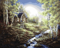 

Картина по номерам PaintBoy, Лесная хижина / GX7619
