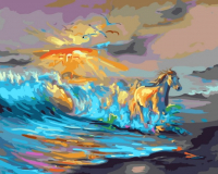 

Картина по номерам PaintBoy, Кони посейдона / GX26143