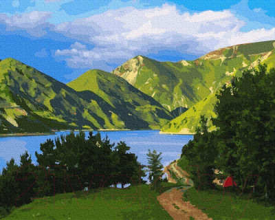 Картина по номерам PaintBoy Горное озеро / GX30894