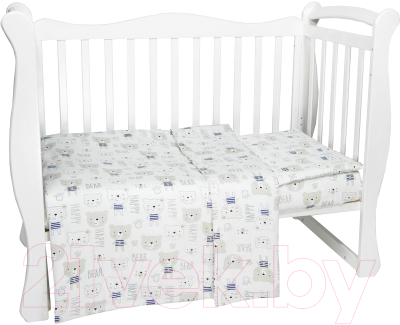 

Комплект постельный детский Amarobaby, Baby Boom Мишка в тельняшке / AMARO-3003-MT