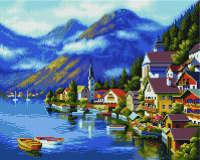 

Набор алмазной вышивки PaintBoy, Альпийская деревня / GF230