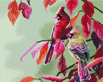 Набор алмазной вышивки PaintBoy Осень птицы / GF608