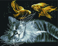 

Набор алмазной вышивки PaintBoy, Мечты кота / GF2902