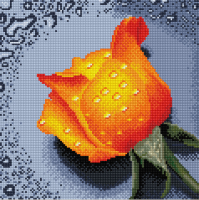 Набор алмазной вышивки PaintBoy Бутон желтой розы / DF064 - 