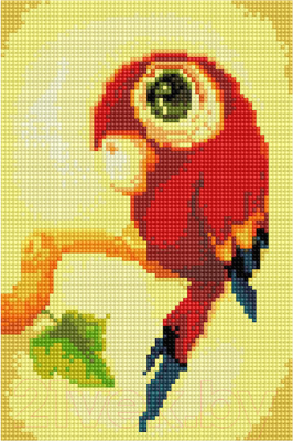 Набор алмазной вышивки PaintBoy Красный попугай / CF051