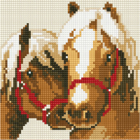 Набор алмазной вышивки PaintBoy Пара лошадей / BF659 - 