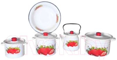 Набор кухонной посуды Сибирские товары Клубника садовая N24B59