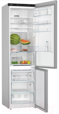 Холодильник с морозильником Bosch Serie 4 VitaFresh KGN39IJ22R (мятно-зеленый)