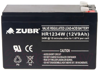 Батарея для ИБП Zubr HR1234W (12V/9Ah)