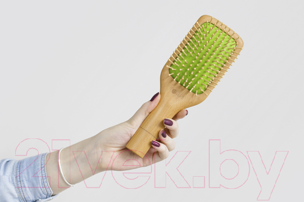 Расческа-массажер O'right Paddle Brush из натурального бука большая