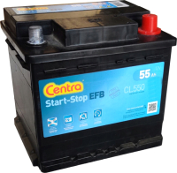 

Автомобильный аккумулятор Centra, EFB R+ 540A / CL550