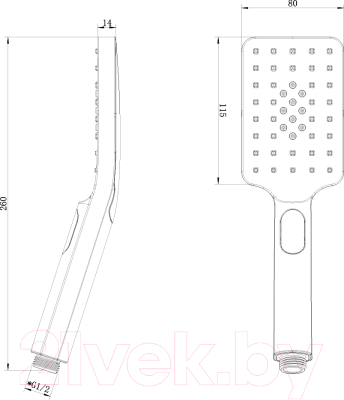 Комплектующее для душевого гарнитура LEMARK LM8123GM