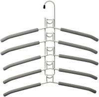 Металлическая вешалка-плечики Bradex Гинко трансформер 5в1 TD 0723 (серый) - 