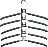 Металлическая вешалка-плечики Bradex Гинко трансформер 5в1 TD 0722 (черный) - 