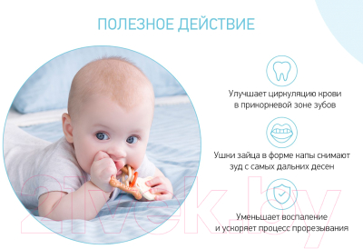 Прорезыватель для зубов ROXY-KIDS Bunny / RBT-001BD (шоколадный)
