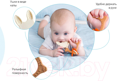 Прорезыватель для зубов ROXY-KIDS Bunny / RBT-001BD (шоколадный)