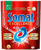 Капсулы для посудомоечных машин Сомат Excellence 4в1 (45шт) - 