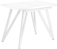 Обеденный стол Millwood Женева 3 Л раздвижной 100-140x60x76 (белый/металл белый) - 