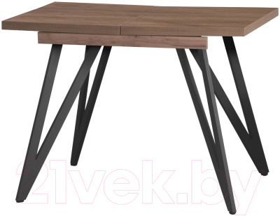 Обеденный стол Millwood Женева 3 Л раздвижной 100-140x60x76 (дуб табачный Craft/металл черный)