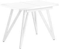 Обеденный стол Millwood Женева 3 Л раздвижной 110-150x70x76 (белый/металл белый) - 