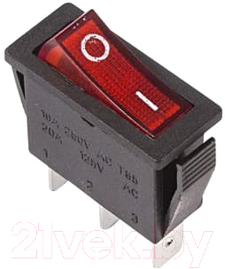 Выключатель клавишный Rexant ON-OFF 36-2210 (красный)