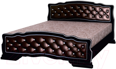 Каркас кровати Bravo Мебель Карина 10 120x200 (орех темный/экокожа с бриллиантом)