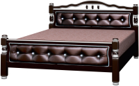 Каркас кровати Bravo Мебель Карина 11 120x200 (орех темный/экокожа с бриллиантом) - 