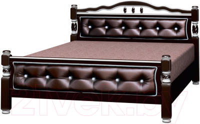 Каркас кровати Bravo Мебель Карина 11 120x200 (орех темный/экокожа с бриллиантом)