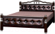 Каркас кровати Bravo Мебель Карина 11 140x200 (орех темный/экокожа с бриллиантом) - 