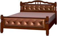 Каркас кровати Bravo Мебель Карина 11 120x200 (орех/с элементами экокожи) - 
