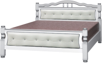 Каркас кровати Bravo Мебель Карина 11 140x200 (белый жемчуг/экокожа светлая) - 