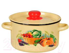 Изображение товара Кастрюля СтальЭмаль Урожай 1с15с/1  (кремовый)