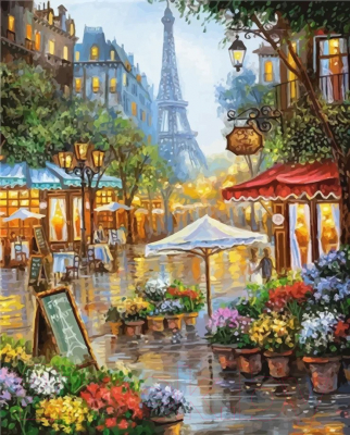 Картина по номерам Hobruk Дождливый Париж U8005