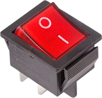 Выключатель клавишный Rexant ON-OFF 06-0303-B (красный) - 