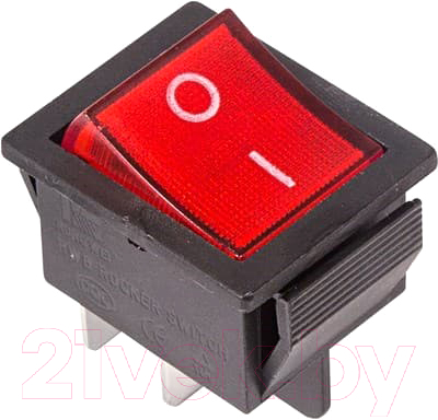 Выключатель клавишный Rexant ON-OFF 06-0303-B (красный)