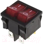 Выключатель клавишный Rexant ON-OFF 36-2160 (красный)