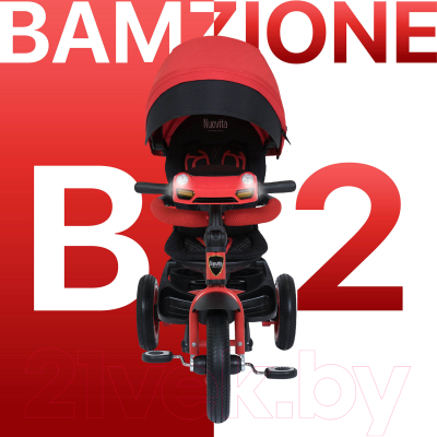 Трехколесный велосипед с ручкой Nuovita Bamzione B2 (красный)