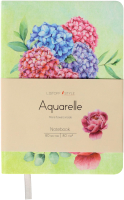 Записная книжка Канц-Эксмо Aquarelle. Цветы на зеленом / КЗАК6803005 (80л) - 