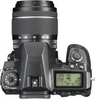 Зеркальный фотоаппарат Pentax K-3 Kit DA 18-55mm WR (черный) - вид сверху