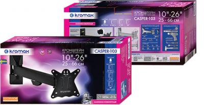 Кронштейн для телевизора Kromax Casper-103 (черный) - упаковка