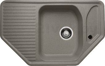 Мойка кухонная Granicom G002-04 (серый) - реальный цвет модели может немного отличаться от цвета, представленного на фото